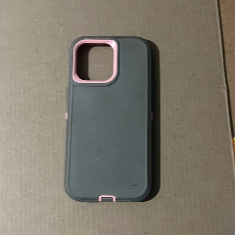 Apple iPhone 15 Pro Max Pink and Gray Dual-Layer Phone Case